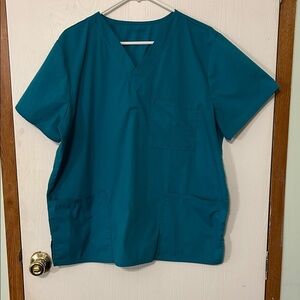 Scrubstar Aquamarine Short Sleeve Scrub Top Size Large